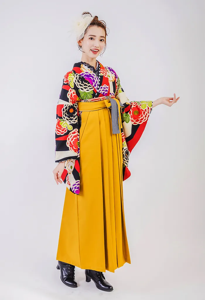 黄・オレンジの卒業式袴レンタル一覧｜ange 卒業式 袴 宅配ネットレンタル