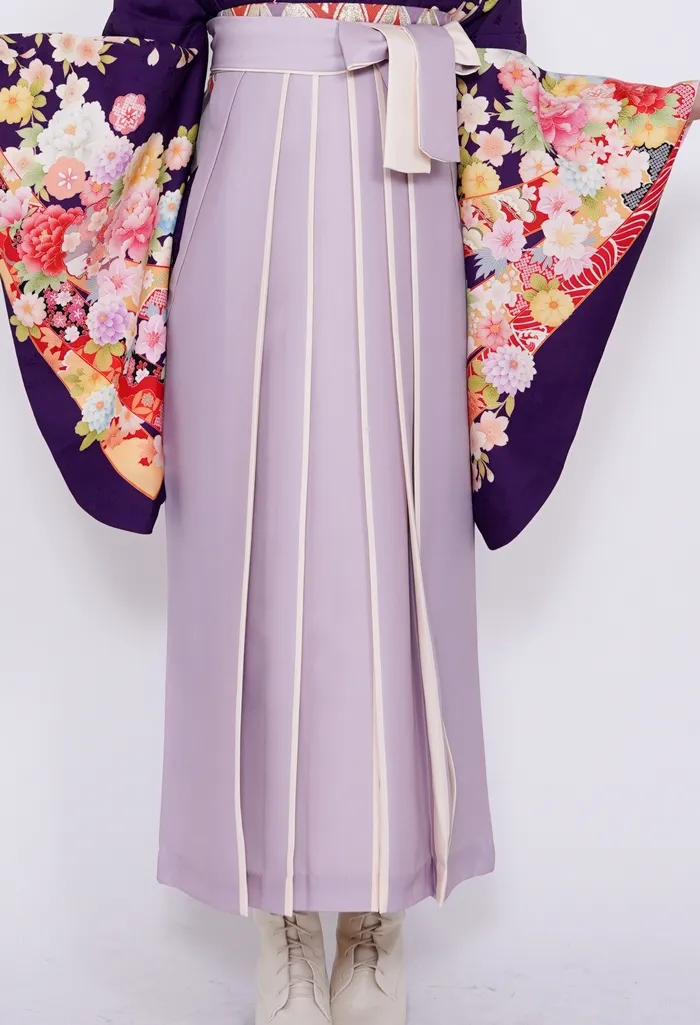 卒業式袴レンタル　ｽﾓｰｷｰﾍﾞｰｼﾞｭｸﾘｰﾑﾗｲﾝの袴単品